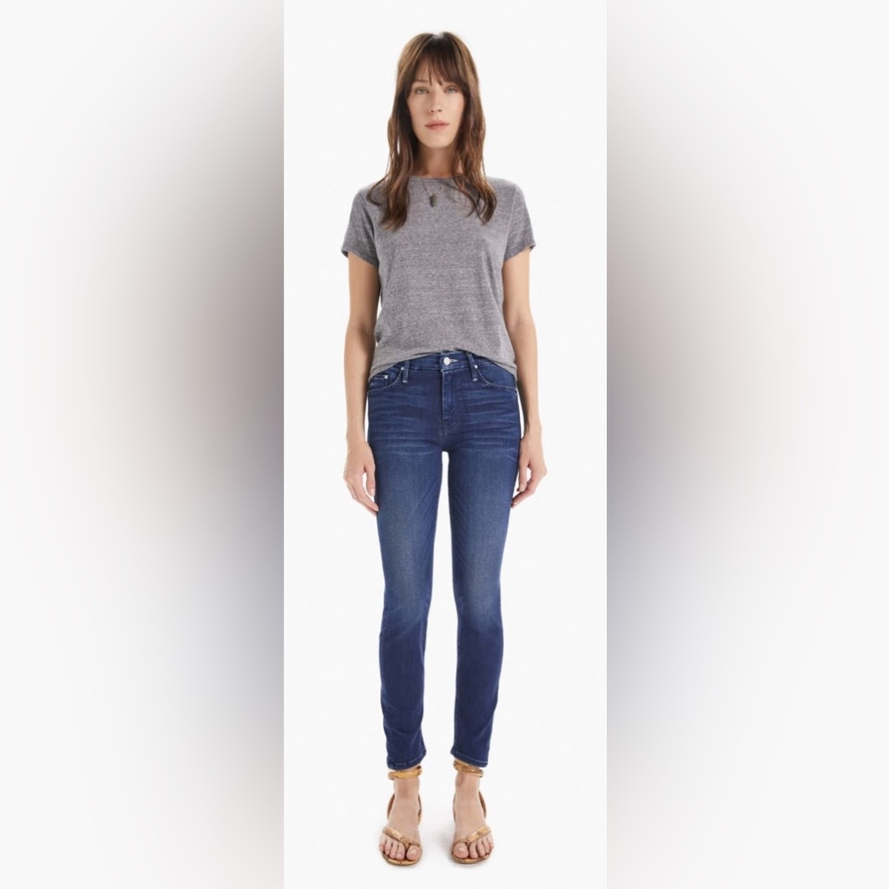 Mother High Waisted Looker Ankle Fray Jeans- Tongue and Chic Sz 28